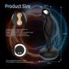 Liquid Silicone Wearable With Remote 10 Modes Recharge Pulling Butt Plug Dildo Mute Toy For Women Men-Black