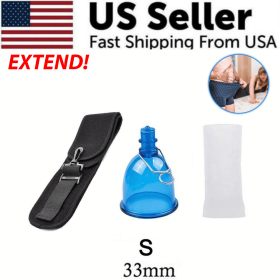 Male Extender Penis Stretcher Enlargement Vacuum Cup Enhancement Hanger Supply (size: small)